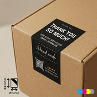  Custom Thank You PVC Stickers - Waterproof Packaging Decals Bulk Wholesale | Private Label Digital Label Expert