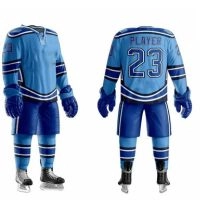  New Arrived Low Rate Best Material Ice Hockey Uniform Customized Minimum Low Moq For Sale Men Ice Hockey Uniform Newest Hot Selling Ice Hockey Uniform With 100% Polyester Custom Logo And For Casual Wear Sports Ice Hockey Uniforms