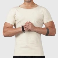  100% Cotton Plain Men's T-shirts Quick Dry High Quality Casual Loose Fit Solid Version with Blank Design Heat Logo T-Shirt