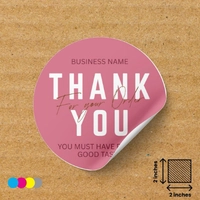  Thank You Sticker 2×2 - Premium Vinyl Thank You Decals Bulk Wholesale | Digital Label Expert