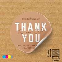  Thank You Sticker 2×2 - Premium Vinyl Thank You Decals Bulk Wholesale | Digital Label Expert
