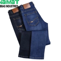  Men's Premium Straight Fit Whisker Jeans - Classic Textured Indigo Denim Trousers Bulk Wholesale | Naimat Abbas Industries