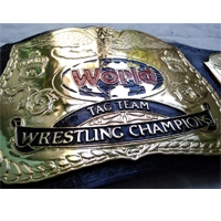  Replica World Tag Team Wrestling Championship Belt Metal Wrestling Belt Collectible Championship Belt