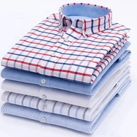  Men's Oxford Cotton Casual Dress Shirts - Plaid & Striped Long Sleeve Tops Bulk Wholesale | Naimat Abbas Industries Sialkot