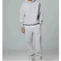  Streetwear Unisex Men Jogger Sweatsuit Tracksuit Sweatpants Oversized Hoodie Set 100% Cotton Custom Printing Jogging Track Suit