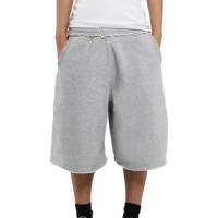  High Quality Raw Hem Men's Heavyweight Sweat Shorts Baggy Long Wide Leg Cotton Fleece Sweat Shorts Streetwear Style for Men