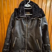  Thermal Sheepskin Leather Jacket Faux Fur Lined Winter Jacket Genuine Leather Warm Coat
