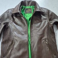  Python Embossed Cowhide Leather Coat Genuine Leather Textured Fashion Coat