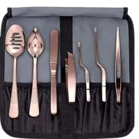  Culinary Professional Chef Plating Set Rose Gold Plasma Coating Stainless Steel With case High Quality Wholesale in Low Price