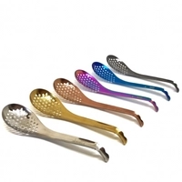  56 Holes Slotted Spoon Stainless Steel Kitchen Gadgets Caviar Spoon Cooking Creative Dinner Strainer Colander Home Kitchen Tool