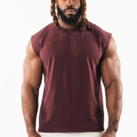  OEM Logo Design Custom Oversized Bodybuilding Muscle Men Cotton Stringer Men's Tank Tops Gym Tank Tops