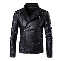  Men's Fashion Design New Arrival Premium Quality Leather Jacket with Canvas Fabric Breathable Casual Winter Leather Jacket
