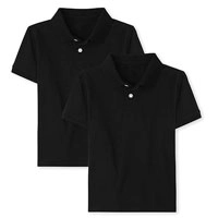  Boys Short Sleeve Pique Polo Shirt Cotton Breathable Casual Polo T-Shirt