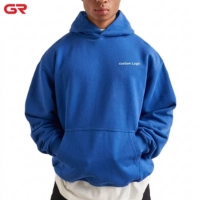  100% Cotton French Terry 420 GSM Drop Shoulder Plus Size Streetwear Pullover Hoodie Custom Embroidered Men's Oversized Hoodie