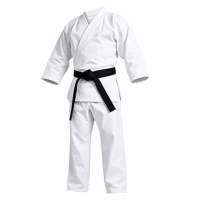  Premium Polyester Cotton Karate Uniform Unisex Comfortable Quick Dry Breathable Martial Arts Gi Front OEM Custom Training Suit