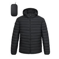  Lightweight Packable Puffer Jacket Hooded High Collar Quilted Polyester Winter Jacket Unisex OEM Bulk Supply Pakistan