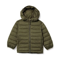  Boys and Toddlers Lightweight Water Resistant Packable Hooded Puffer Jacket Polyester Fabric Insulated Winter Jacket Foldable Travel Outerwear Kids Clothing OEM Custom Private Label Bulk Supply