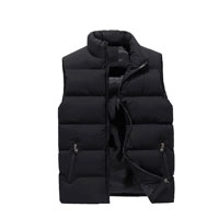  Men Cotton Padded Puffer Vest Sleeveless Quilted Waistcoat Winter Outerwear Bulk Order OEM Private Label Inquiry