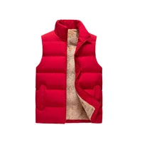  Men’s Sherpa Lined Puffer Vest Winter Warm Sleeveless Jacket Outdoor Wear OEM Custom Apparel Supply
