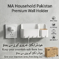  M.A Household Pakistan | Premium 3-in-1 Wall-Mounted Command Center | Remote, Mobile & Key Docking Station