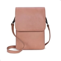  Women Genuine Leather Crossbody Bag Minimalist Small Shoulder Purse Adjustable Strap Everyday Handbag