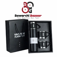  Insulated Vacuum Flask Gift Set Thermos Bottle with 2 Cups for Tea Coffee Water Hot Cold Drink Bulk Order