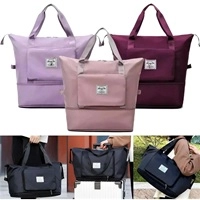  Large Capacity Folding Travel Bag, Travel Lightweight Waterproof Carry on Luggage Bags with Fixed Strap, Dry and Wet Separation Foldable Travel Duffel Bag for Weekender Overnight Sports Gym Bag