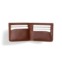  Men Genuine Leather Bifold Wallet Slim Brown Minimalist Card Holder Durable Stylish Everyday Wallet