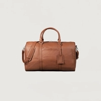  Unisex Brown Genuine Leather Duffle Bag Travel Gym Weekender Large Capacity Overnight Bag Premium