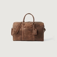  Handmade Genuine Leather Duffle Bag – Large Capacity Weekender & Travel Holdall