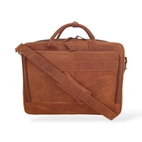  Men Real Leather Laptop Bag 15 Inch Business Briefcase Mustard Brown Office Work Bag with Shoulder Strap Travel Trolley Sleeve Premium Quality