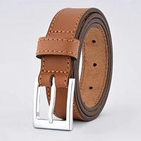  Men’s Black Genuine Leather Belt Casual Formal Waist Belt Stylish Durable Adjustable Fashion Belt for Jeans Trousers Suits