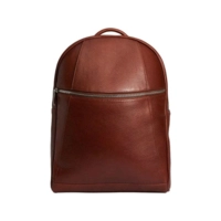  Unisex Full Grain Leather Backpack Brown Travel Laptop Bag Casual School Office Backpack with Metal Zippers Premium Handmade Bag