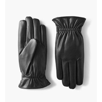  Men’s Black Genuine Leather Winter Gloves Warm Soft Comfortable Driving Outdoor Fashion Gloves