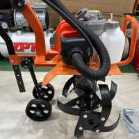  DENZO 73CC Godi Tiller 1 Foot Agricultural Power Tiller Machine with Large Engine Upper Handle Air Filter for Farming Soil Cultivation Garden and Field Preparation Wholesale Supply
