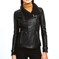  Best Design in Solid Color Customization Make Premium Quality Product Women's Outer Wear Leather Jackets OEM ODM Service