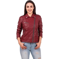  2026 New Arrival Ladies Fashion Customized Genuine Leather Jackets Breathable Waterproof Eco-Friendly Cotton Filling OEM Service