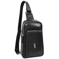  Genuine Leather Medium Chest Bag Crossbody Sling Backpack Stylish Travel Shoulder Bag For Men Daily Casual Outdoor Carry