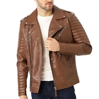  High Quality Men's High Street Leather Jackets Waterproof Eco-Friendly Wholesale OEM ODM Service Spring Season Outdoor Clothing