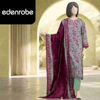  Eden Robe 3-Piece Lawn Suit - Women's Summer Unstitched Bulk Wholesale | Private Label Origin Outfits