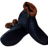  Genuine Leather Winter Socks Warm Soft Indoor Outdoor Comfortable Handmade Leather Footwear