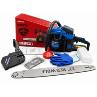  RED WOLF 22 Inch Chainsaw Auto Choke Petrol Chainsaw Machine with Wibro Carburettor Heavy Duty Wood Cutting and Tree Cutting Tool Pakistan