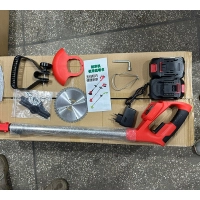  Cordless Battery Grass Cutter and Brush Cutter Machine with 2 Batteries Adjustable Long Handle 180 Degree Cutting Head Trimmer Blade and Toka Blade for Lawn Garden and Farming Wholesale Supply