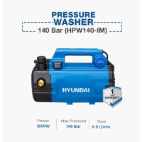  Hyundai Pressure Washer 140 Bar | 1800W Induction Motor High Pressure Washer | Car & Outdoor Cleaning Machine