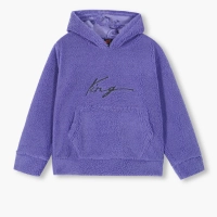  Kids "KING" Fur Hoodie – Ultra Soft Winter Wear Purple