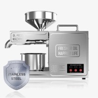  Small Oil Press Machine Hot and Cold Press Electric Edible Oil Extraction Machine Food Grade Stainless Steel Mini Oil Maker for House Use Shop Use and Small Business Wholesale Supply