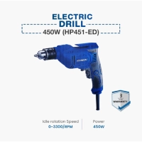  Hyundai Electric Drill 450W | 10mm High Speed Drilling Machine | Compact Power Drill