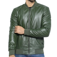  Pakistan Manufacturer's Latest Style Men's Cow Skin Jacket Stand Collar Waterproof Breathable Long Sleeve Winter OEM Service
