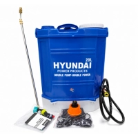  Hyundai Double Pump Battery Sprayer Rechargeable Agricultural Spraying Machine for Pesticide Fertilizer Weed Control Crop Protection Orchard Vegetable and Field Farming Battery Operated Spray Equipment