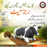  Cow Rubber Mats Waterproof Anti Slip Dairy Farm Flooring Mat 6ft x 4ft 34mm Thick Heavy Duty Cattle Rubber Floor Mats for Cow Sheds Livestock Farms Buffalo Barn Flooring Agro Power Machinery Store Lahore Pakistan